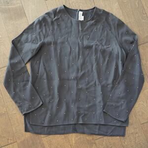 STELLA McCARTNEY Gray Studded Top Size 42 retail $1,300